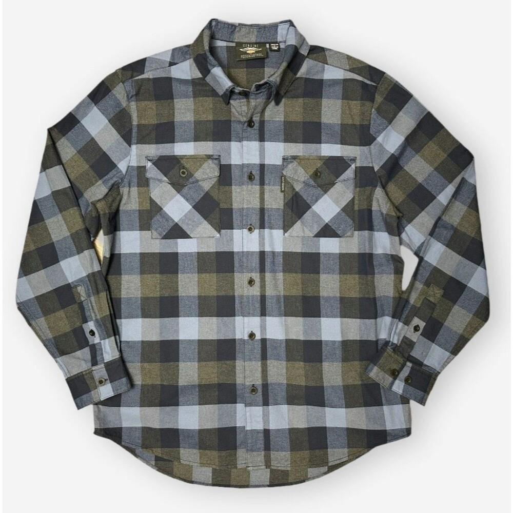 Harley-Davidson Genuine MotorClothes Plaid Flannel Shirt Mens Large NWOT